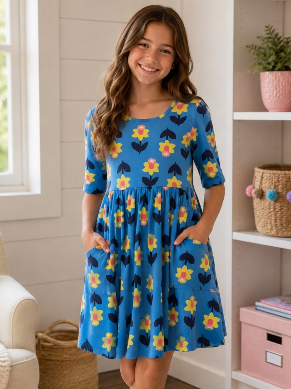 Hanna Andersson Skater Dress with Pockets size 10